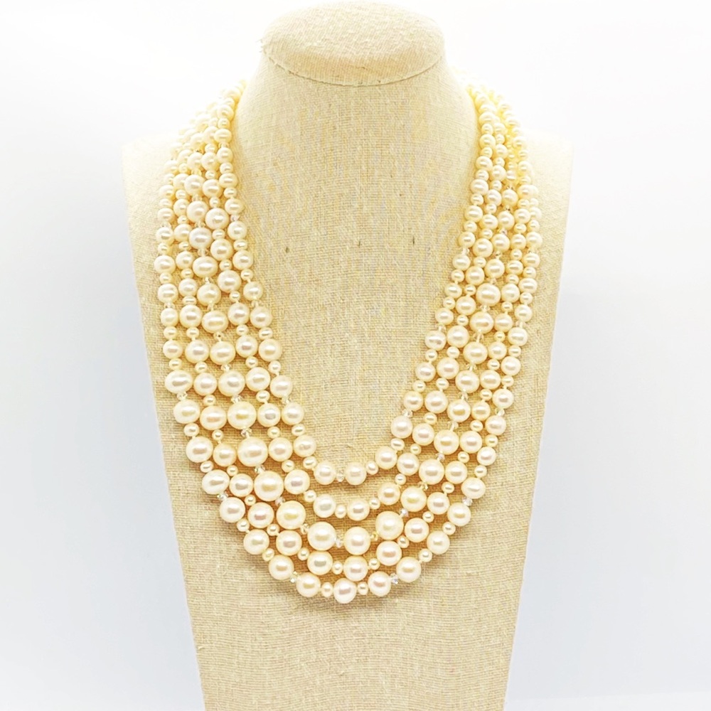 Genuine Pearl and 925 Sterling Silver Necklace